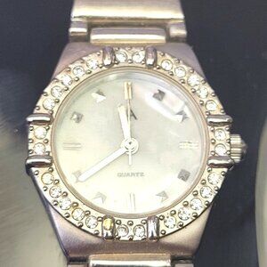 Advance Ladies Dress Watch Circa 1995 Crystal Bezel 8" Total Length WORKING New